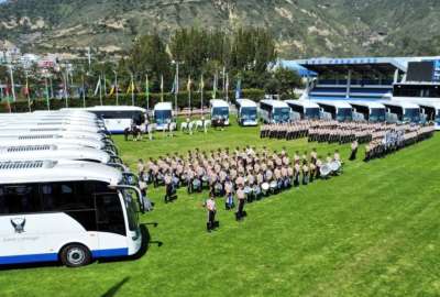Hoy se realiz&oacute; la entrega de 20 buses destinados para el personal de la Polic&iacute;a Nacional. 