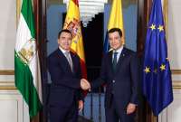 Noboa y presidente de Andaluc&iacute;a refuerzan cooperaci&oacute;n y reconocen a la comunidad ecuatoriana en Espa&ntilde;a