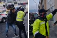 Ciudadanos golpean a agentes de tr&aacute;nsito