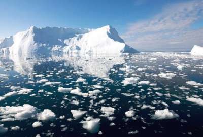 La capa de hielo del continente se derrite a un nivel mayor.