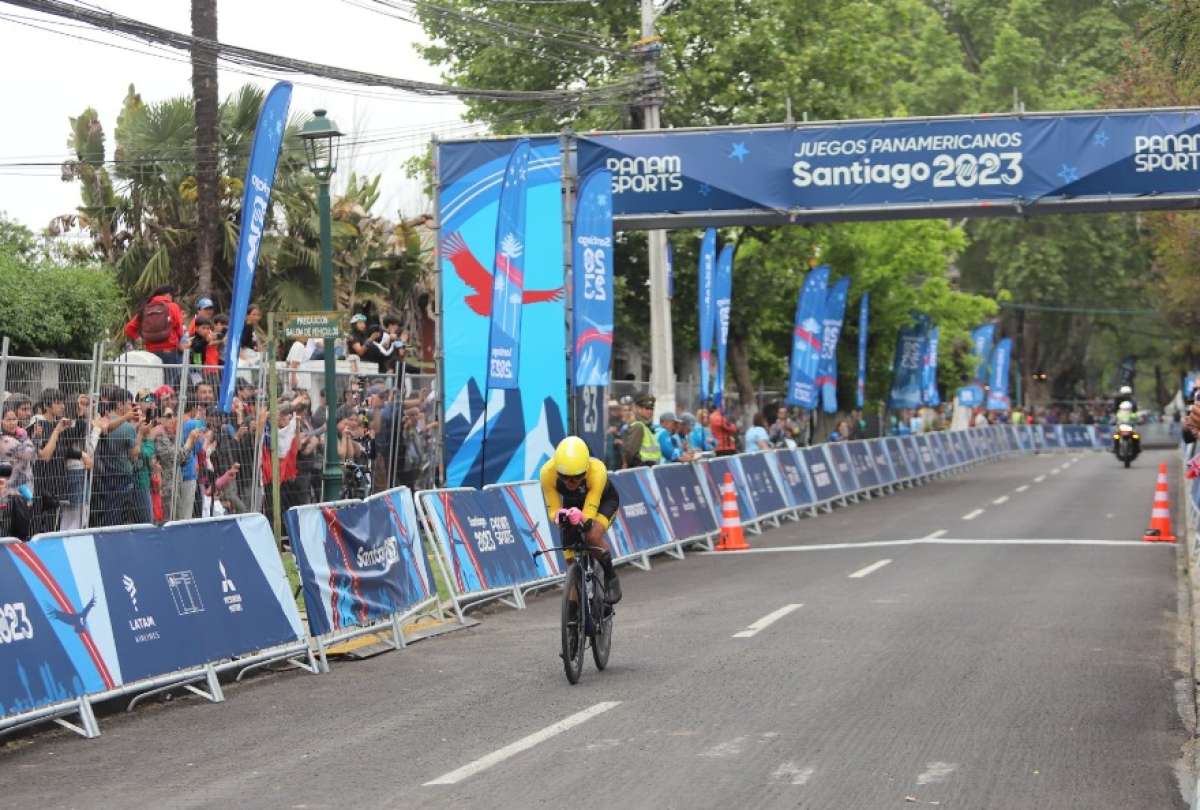 Richard Carapaz compiti&oacute; en los Juegos Panamericanos, este 22 de octubre.