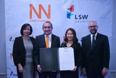 Enne y LSW, empresas l&iacute;deres en arquitectura sostenible, firmaron convenio para el desarrollo de proyectos en Ecuador