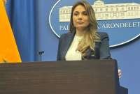 Carolina Jaramillo, vocera de Carondelet, desarrolló los cuatro anuncios del Gobierno relacionados con educación, seguridad, inversión extranjera y empresas.