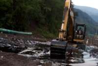 OCP confirmó la rotura del oleoducto por el desprendimiento de piedras