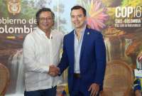Presidente Noboa se reuni&oacute; con Gustavo Petro en la Cop 16