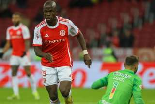 Enner Valencia anot&oacute; un gol en su regreso al Internacional de Brasil