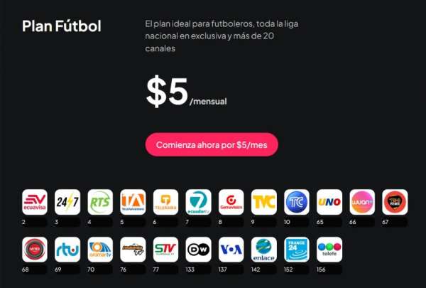 Los planes para ver el f&uacute;tbol nacional arrancar&iacute;an desde los USD 5.