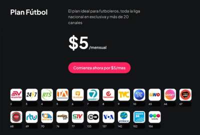 Los planes para ver el f&uacute;tbol nacional arrancar&iacute;an desde los USD 5.