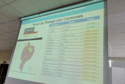 Diapositiva que se mostró esta tarde, durante la rueda de prensa del COE Nacional