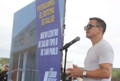 El persidente Daniel Noboa estuvo en la presentaci&oacute;n del proyecto