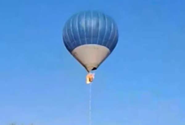 El globo aerostático se desplomó