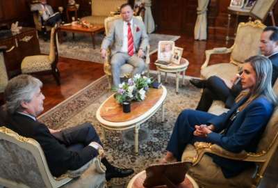 Presidente Lasso trat&oacute; temas de seguridad con la alcaldesa de Manta, Marciana Valdivieso