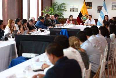 Daniel Noboa, presidente de la Rep&uacute;blica, se reuni&oacute; con sus ministros en Guayaquil. 