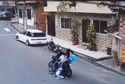 El accidente qued&oacute; registrado por una c&aacute;mara de seguridad.
