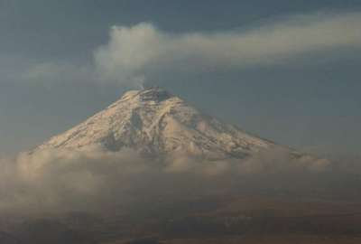 Se reporta emisiones de vapor de agua y gases del volc&aacute;n Cotopaxi