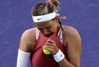 La tenista Victoria Azarenka no pudo sostener sus l&aacute;grimas en pleno partido