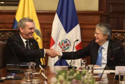 Guillermo Lasso se re&uacute;ne con Luis Abinader