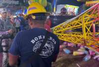 El accidente, captado en video, desató escenas de pánico en la Feria del Club de Golf.