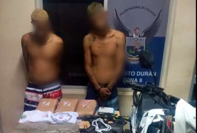 Polic&iacute;a detuvo a dos presuntos delincuentes en Dur&aacute;n