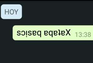 Truco para enviar mensajes al rev&eacute;s por Whatsapp