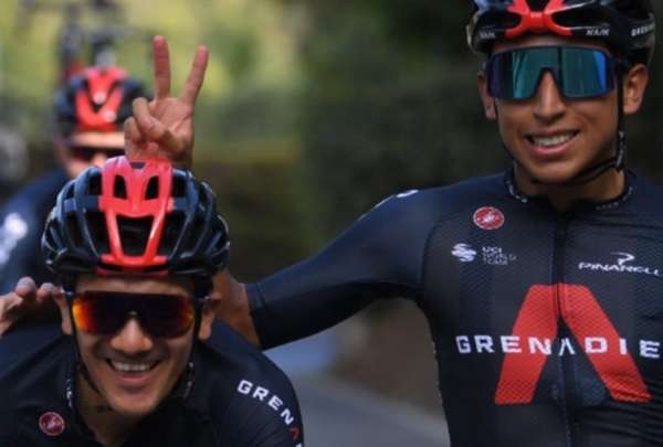 Richard Carapaz manda fuerzas a Egan Bernal para su recuperaci&oacute;n