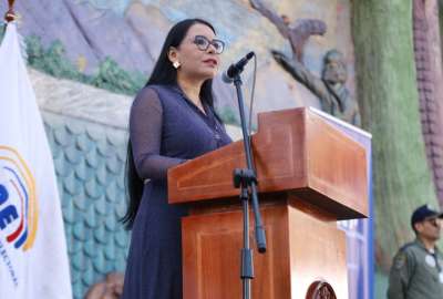Diana Atamaint, presidenta del CNE, inform&oacute; sobre la seguridad para los candidatos.