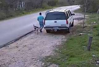 Hombre abandona a su perro en la carretera y fue detenido por la Polic&iacute;a