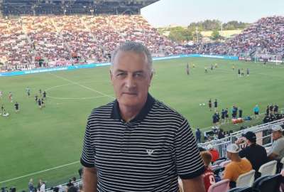 Gustavo Alfaro estuvo en el partido del Inter de Miami ante el Barcelona de Espa&ntilde;a