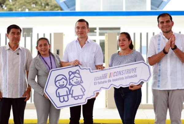 El presidente Daniel Noboa inaugur&oacute; un nuevo Centro de Desarrollo Infantil en Daule. 