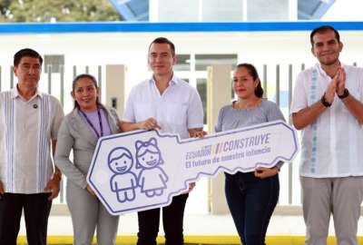 El presidente Daniel Noboa inaugur&oacute; un nuevo Centro de Desarrollo Infantil en Daule. 