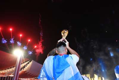 Argentina festejar&aacute; con su p&uacute;blico la obtenci&oacute;n de la Copa Mundial de Qatar 2022.