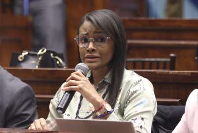 Diana Salazar, durante una comparecencia en la Comisi&oacute;n de Fiscalizaci&oacute;n, el 13 de mayo de 2024.