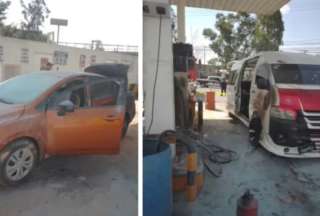 Un bus se incendi&oacute; en una estaci&oacute;n de gasolina