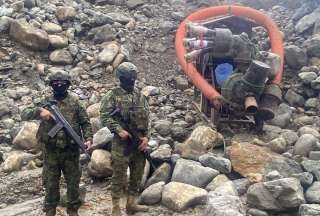 Golpe a la miner&iacute;a ilegal en Zamora Chinchipe: Ej&eacute;rcito Ecuatoriano interviene tres puntos de extracci&oacute;n