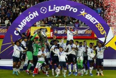 Barcelona felicit&oacute; a Liga de Quito por el campeonato 2023