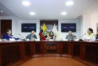 La noche de este 25 de agosto del 2023 se reanudó la sesión del Pleno del CNE.