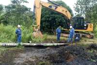 La Empresa Petroecuador dio detalles sobre el derrame de crudo en Orellana. Ocurrió este miércoles. 