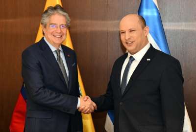 Presidente Guillermo Lasso se reuni&oacute; con el Primer Ministro de Israel Naftali Bennett
