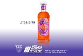 Arcsa advierte presencia de metanol en aperitivo "Starlino Arancione"