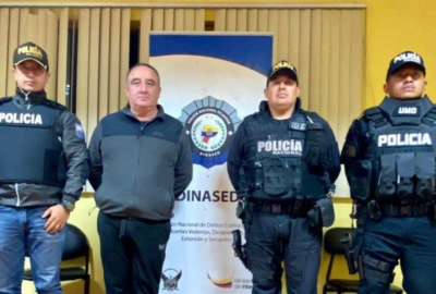 El gobernador del Azuay, Mat&iacute;as Abad, inform&oacute; sobre la recaptura de femicida. 