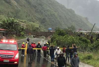 El deslizamiento fue provocado por las lluvias en la zona.