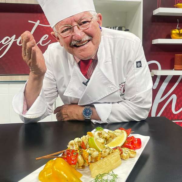 Brocheta de calamar de Pac&iacute;fico