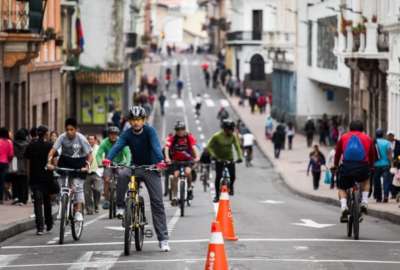 El ciclopaseo en Quito se extiende desde el norte hasta el sur.