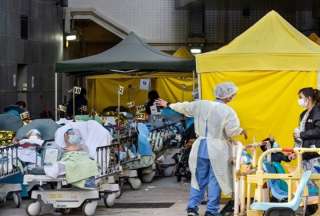 Hospitales y morgues colapsadas en Hong Kong