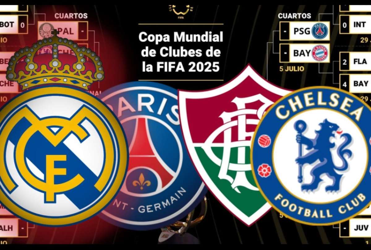 Fluminense, Chelsea, PSG y Real Madrid son los semifinalistas del Mundial de Clubes 2025.