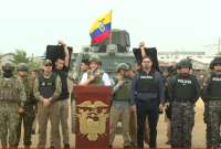 El presidente Daniel Noboa está en Durán para encabezar acciones de seguridad.