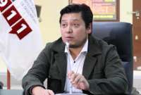 Francisco P&eacute;rez, subsecretario del Ministerio de Salud, durante su intervenci&oacute;n en el COE Nacional