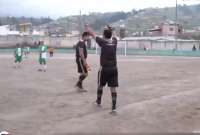 Partido de la Liga de Quisapincha se jugó con VAR