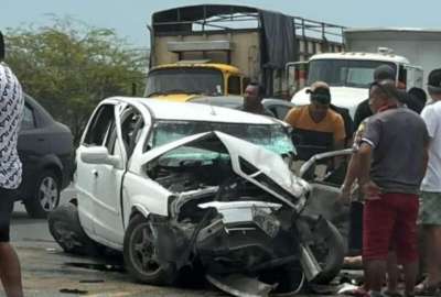 El accidente ocurrido en la v&iacute;a Guayaquil-Santa Elena dej&oacute; una persona fallecida y dos heridas. 