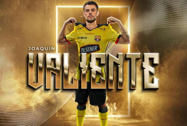 El extremo izquierdo Joaqu&iacute;n Valiente fue presentado como nuevo refuerzo de Barcelona SC. 